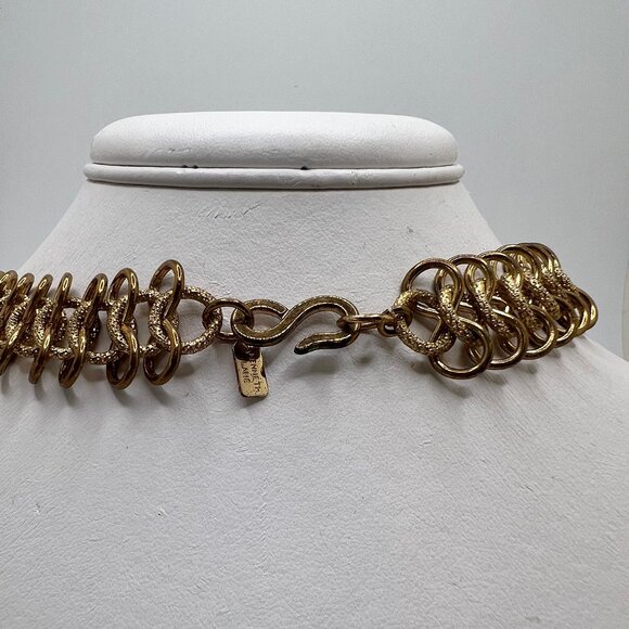 Kenneth Jay Lane KJL Blue Acrylic Statement Necklace - Picture 5 of 6